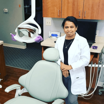 Dr. Parmar in dental exam room