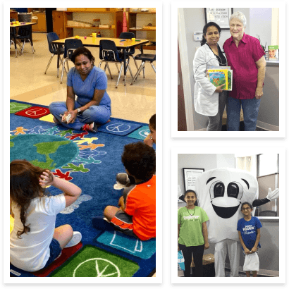 Collage of Archway Dental community involvement images in Frisco
