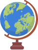 Animated globe icon