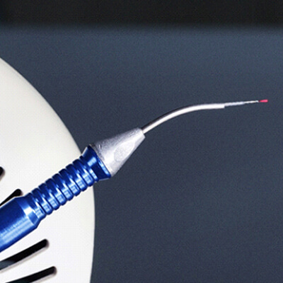 Close-up of handpiece for soft tissue dental laser
